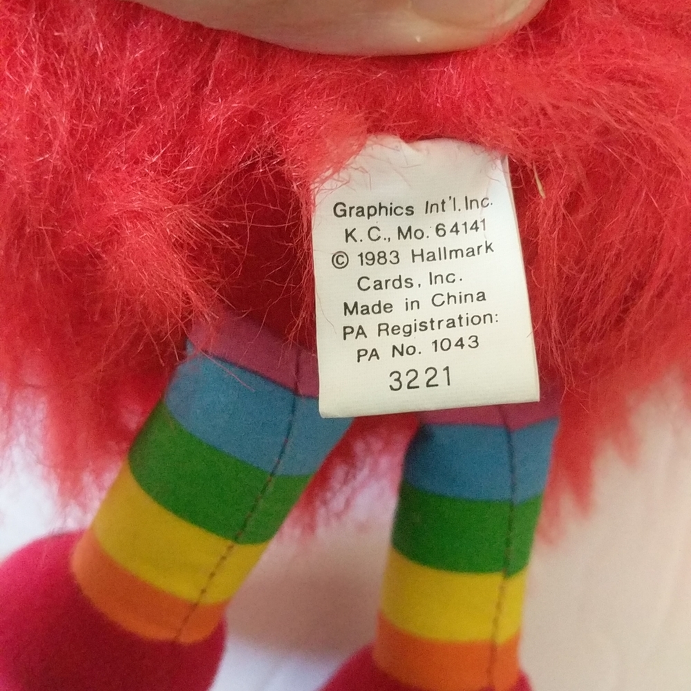 Rainbow Bright Romeo Sprite Toy Taco Bell 1983 Hallmark Red Stuffed - Picture 8 of 11
